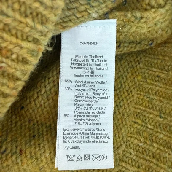 Madewell Mustard Yellow Sweater Knit Button Front Vest - Picture 5 of 8